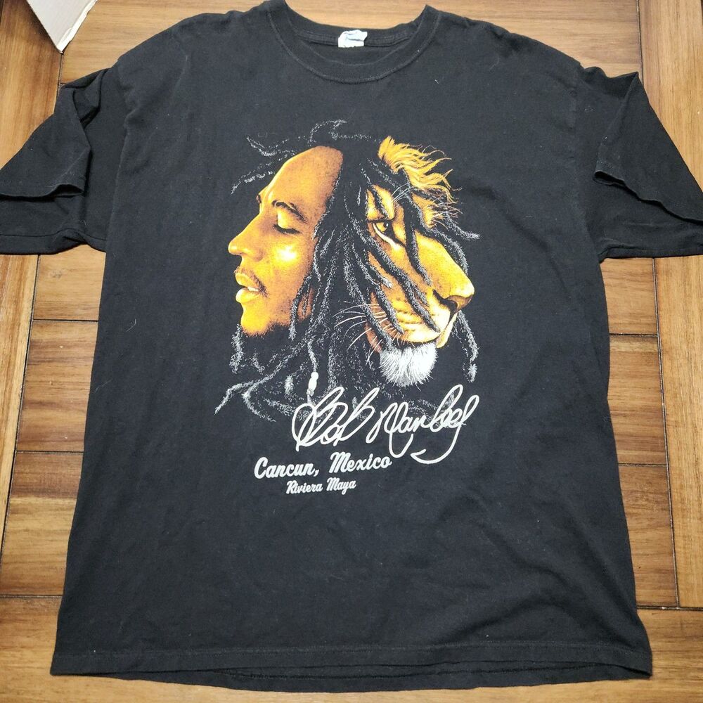 Bob Marley Cancun Mexico Riviera Maya Tee Blk XL